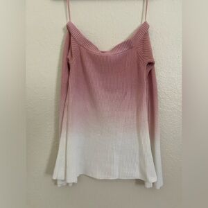 Off the shoulder, long sleeve, ombré pink American Eagle Outfitters, size small